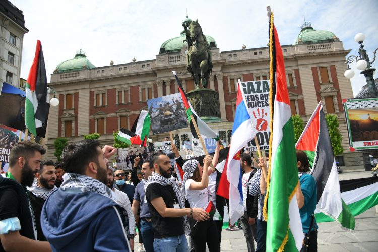 Protest Palestinaca na Trgu Republike