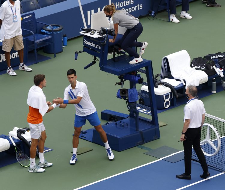 Novak Đoković i sudija koja ga je izbacila sa US Opena 2020.