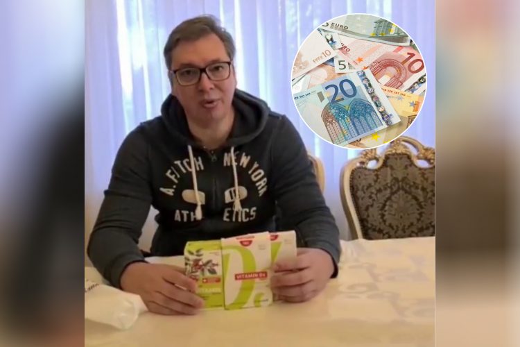 Aleksandar Vučić, vitamini, evri, euri, pare