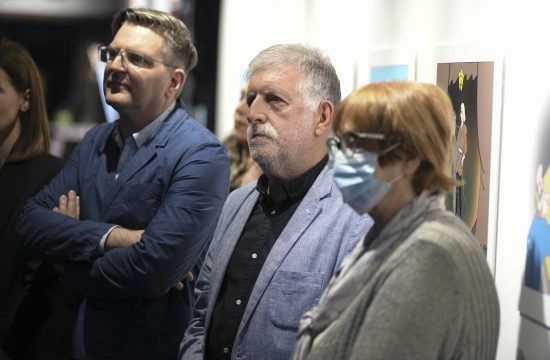 Predrag Koraksić Corax, karikatura, karikature, izložba, otvaranje, Dorćol plac, Dorćol Platz