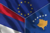 Srbija, EU, Evropska unija, Kosovo, zastave, zastava