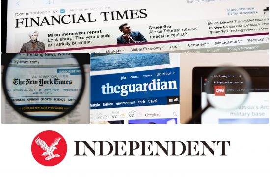 CNN, Guardian, Financial Times, The Independent i The New York Times