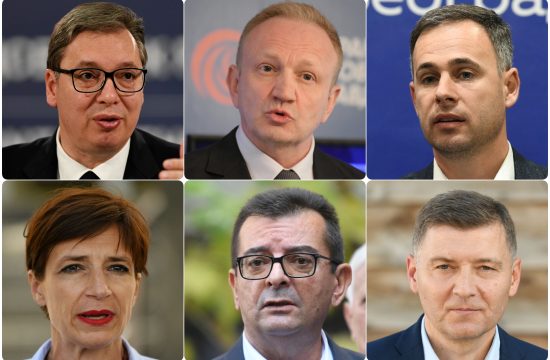 Aleksandar Vucic, Dragan Djilas, Miroslav Aleksic, Dragana Rakic, Janko Veselinovic i Nebojsa Zelenovic
