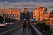 Beograd, zalazak sunca, grad, lepo vreme, leto, veče