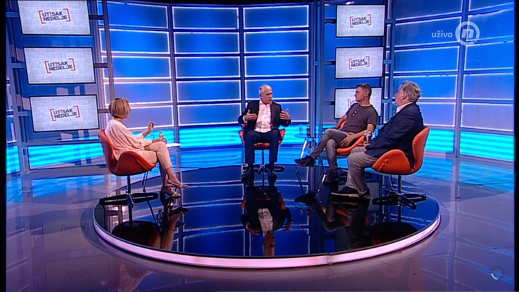 Boris Tadić, Aleksandar Jovanović Ćuta, Vladimir Gajić, emisija Utisak nedelje