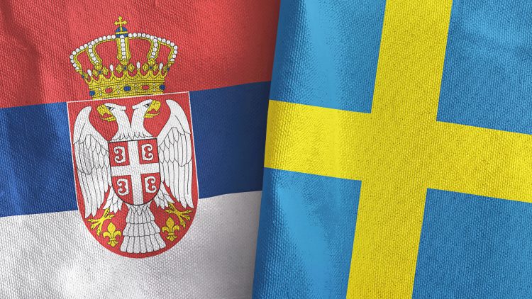 Srbija, Švedska, zastava