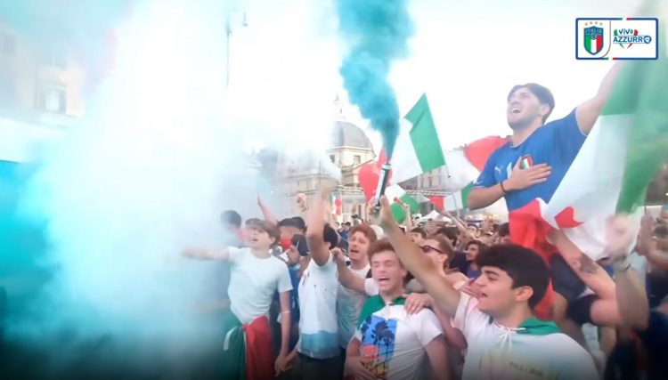 slavlje navijača italije tokom utakmice sa austrijom euro 2020