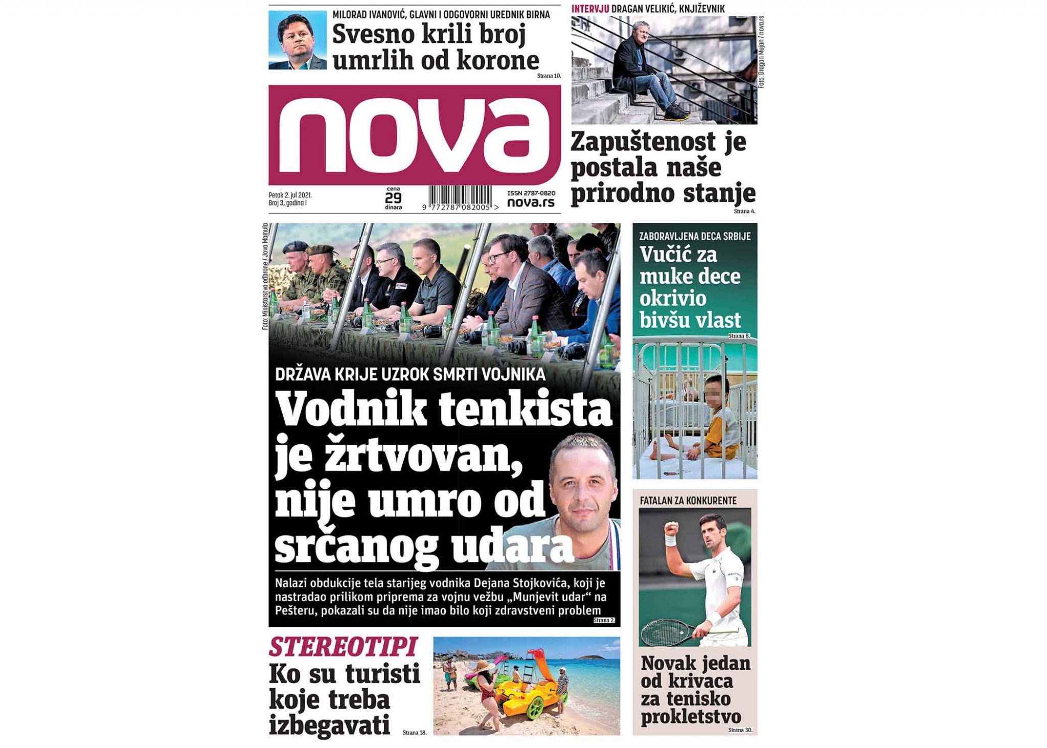 Treći Broj Novina "Nova" Danas Vas Očekuje Na Kioscima