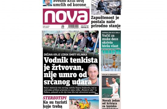 Dnevne novine Nova naslovna za 02 jul