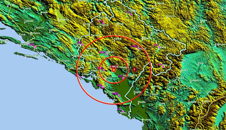 Crna Gora zemljotres