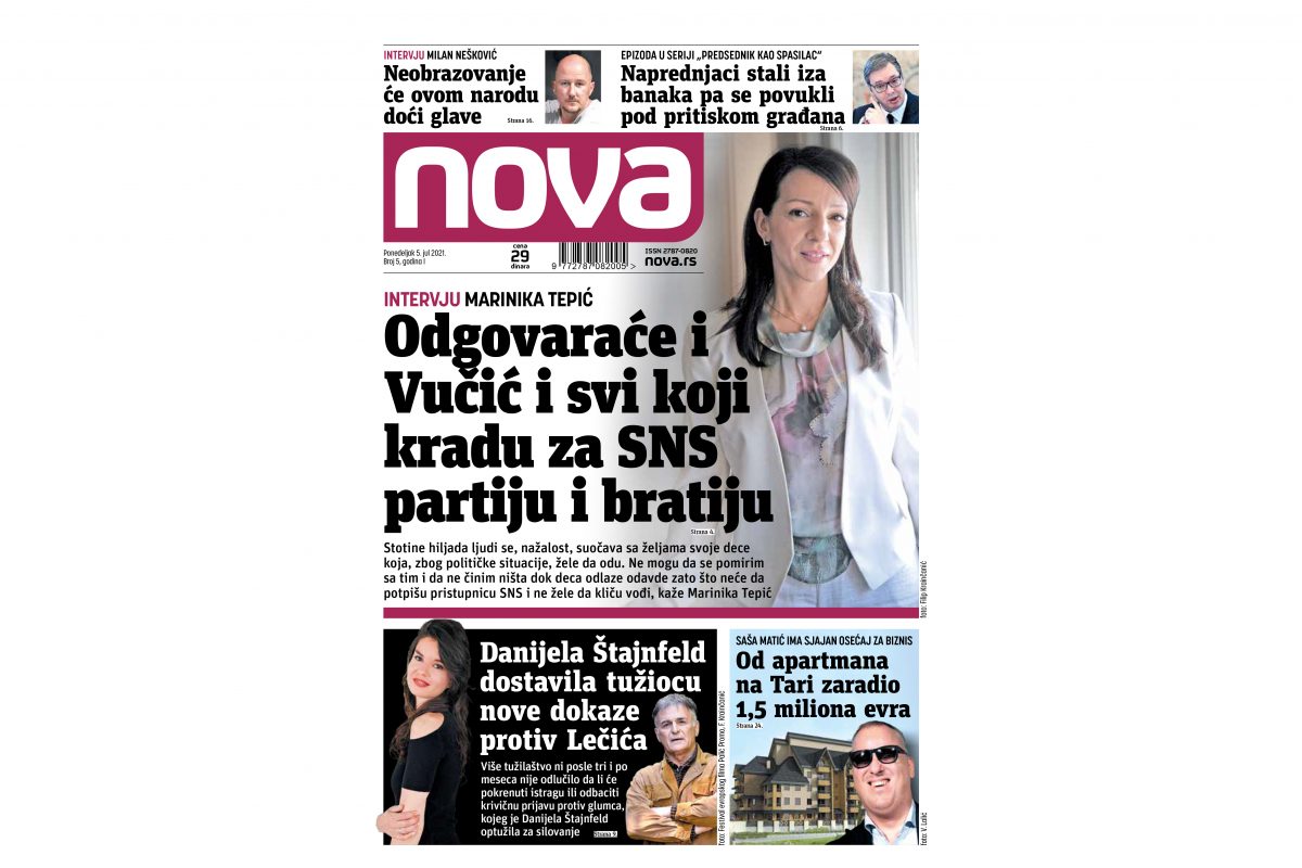 Peti Broj Lista "Nova" Potražite Na Kioscima