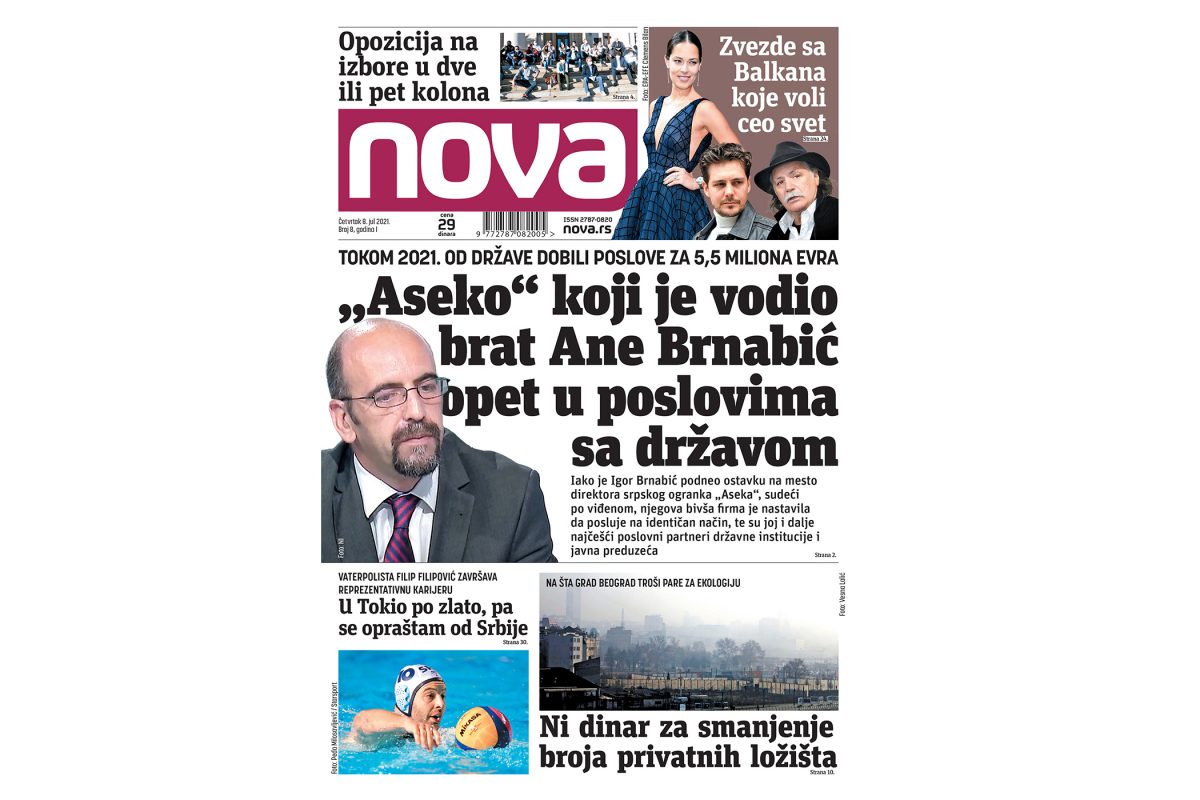 Novi Broj Lista "Nova" Danas Na Kioscima