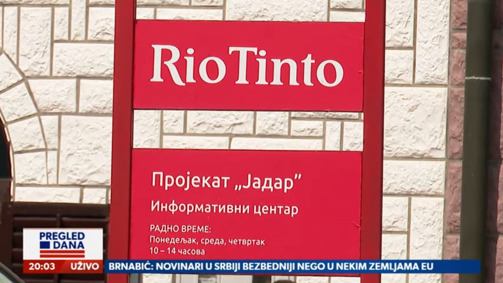 Rio Tinto, Da li Rio Tinto sprema projekat Jadar 2, prilog, emisija Pregled dana