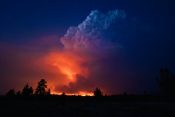 Oregon, Amerika, šumski požar