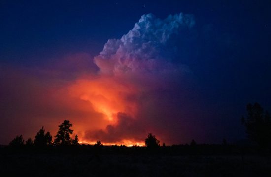 Oregon, Amerika, šumski požar