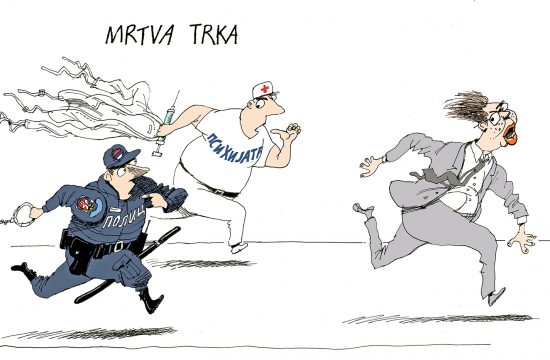 Karikatura Mrtva trka