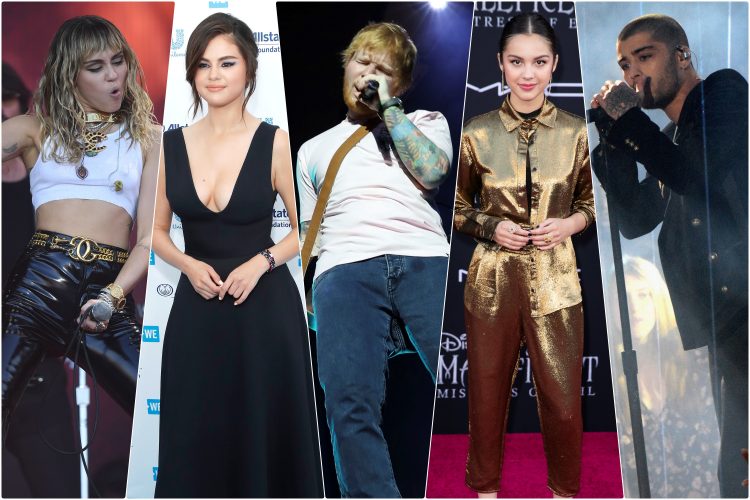 Majli Sajrus, Ed Širan, Selena Gomez, Olivia Rodrigo, Zejn