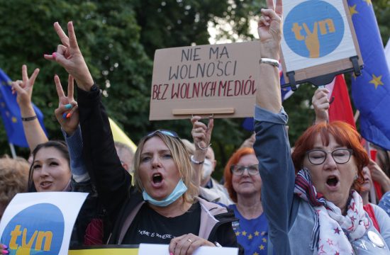 Poljska, protest, mediji, zakon o medijima