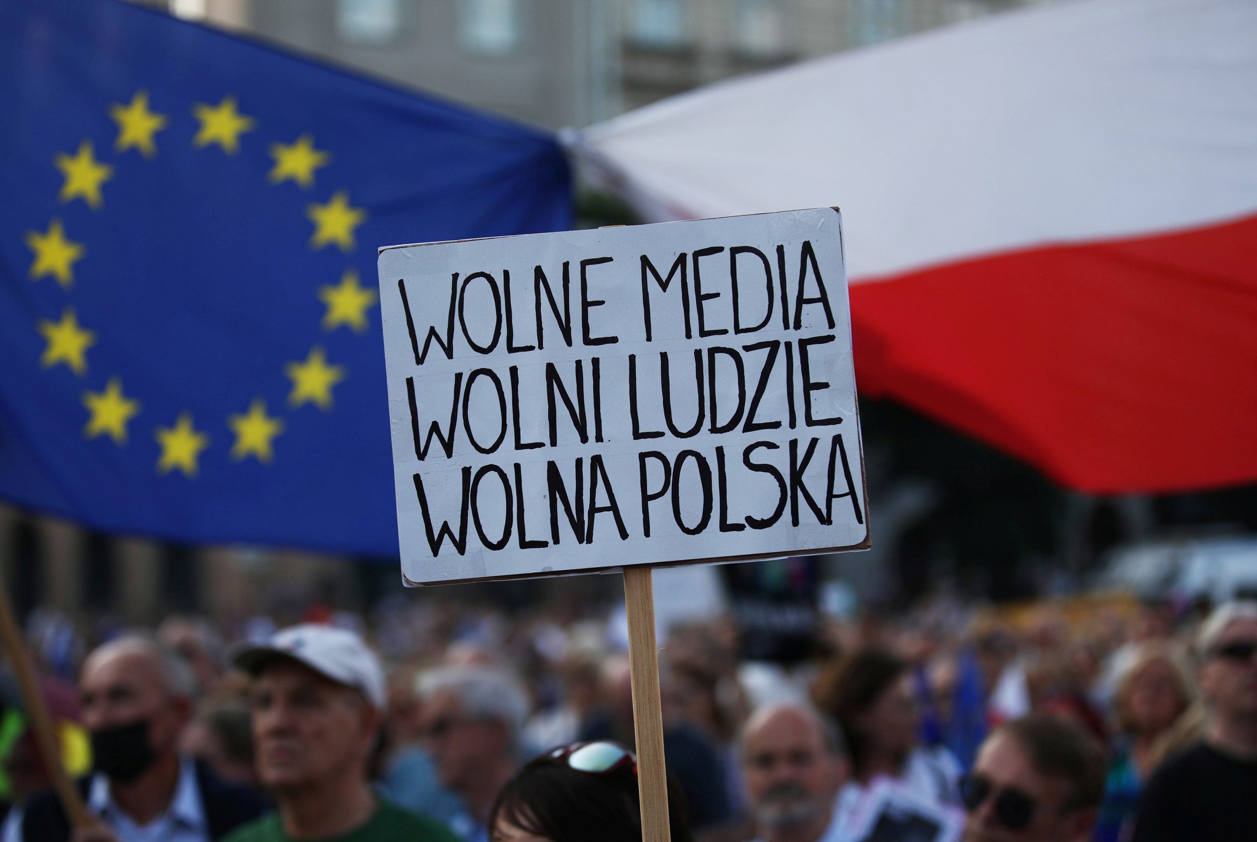 Poljska, protest, mediji, zakon o medijima