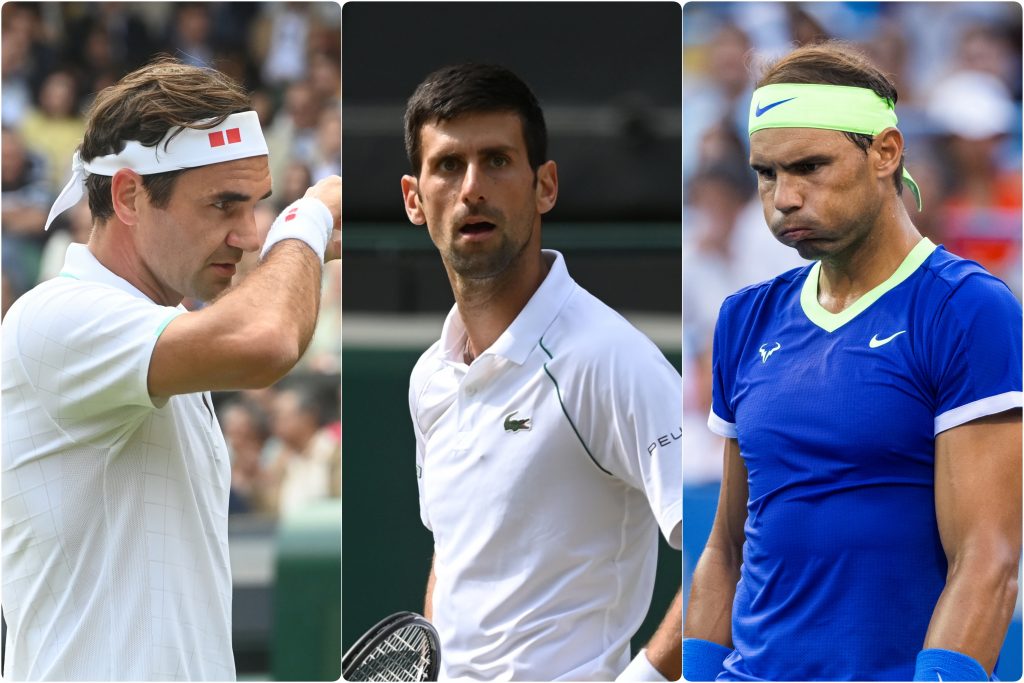 Rodzer Federer Novak Djokovic i Rafael Nadal