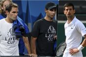 Rodzer Federer i Rafael Nadal Novak Djokovic
