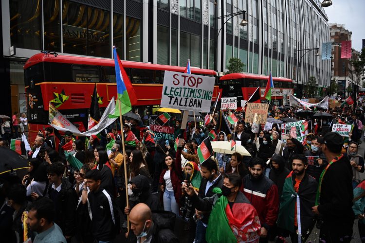 London, Engleska, protest, Avganistan, Talibani