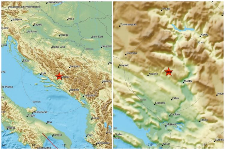 Bosna i Hercegovina, zemljotres
