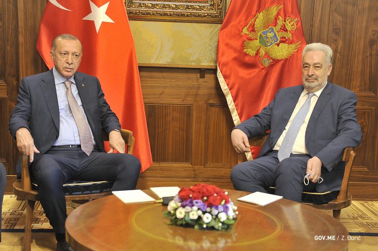 Redzep Tajip Erdogan i Zdravko Krivokapic Crna Gora