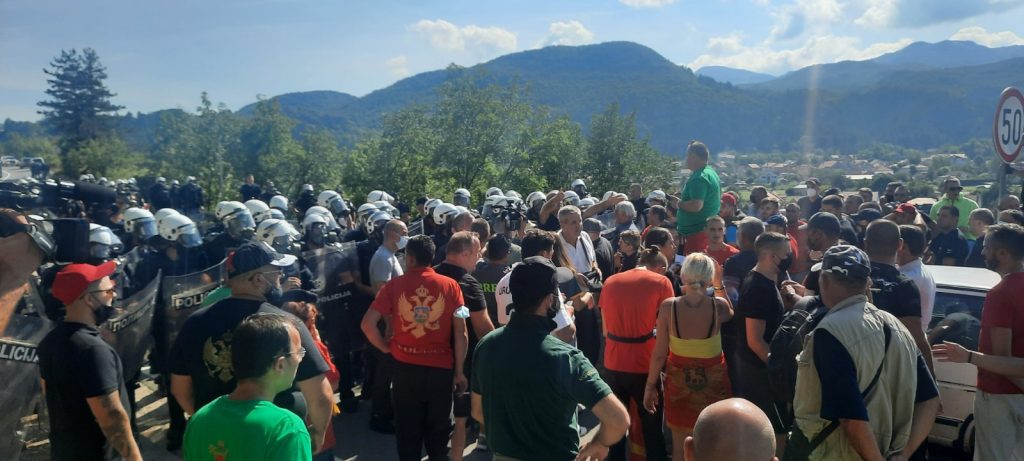 Crna Gora, Cetinje, 04.09.2021. dan pred ustoličenje mitropolita Joanikija, policija