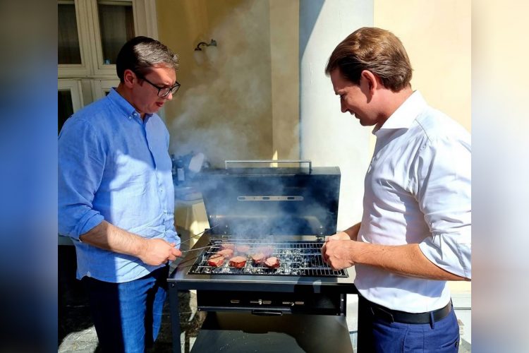 Aleksandra Vučić i Sebastijan Kurc, roštilj