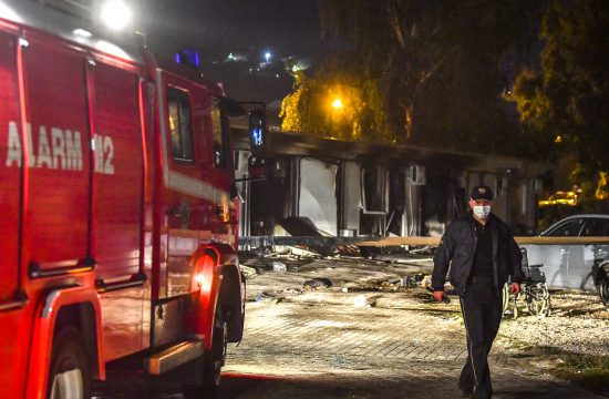 Makedonija, Tetovo, Kovid bolnica, požar, nesreća, izgorela kovid bolnica