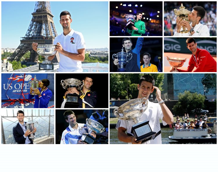 Novak Đoković, Novak Djoković, trofeji, godine 2021, 2020, 2019, 2018, 2016, 2015, 2013, 2011, 2008