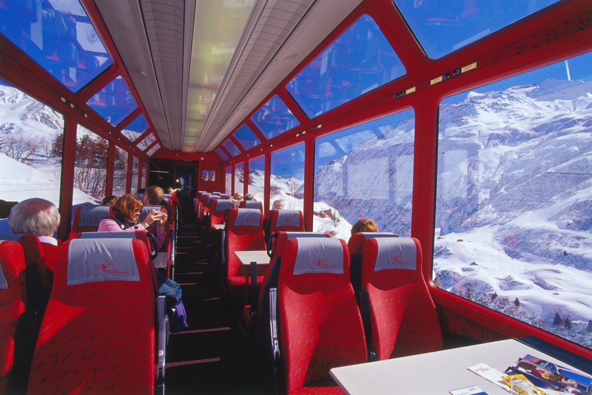 Glacier Express from Zermatt to St Moritz