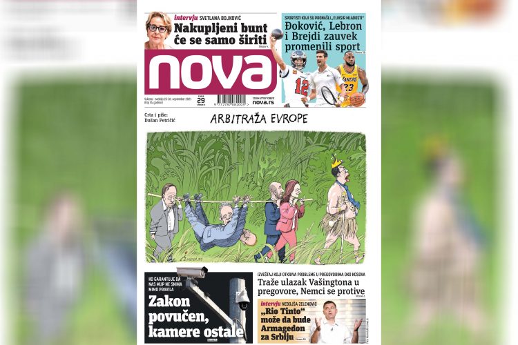 Nova, naslovna za subotu i nedelju, 25-26. septembar, broj 76, vikend broj, dnevne novine Nova, dnevni list Nova Nova.rs