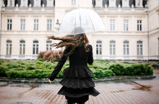 Devojka, leđa, ledja, kišobran, vreme, kiša