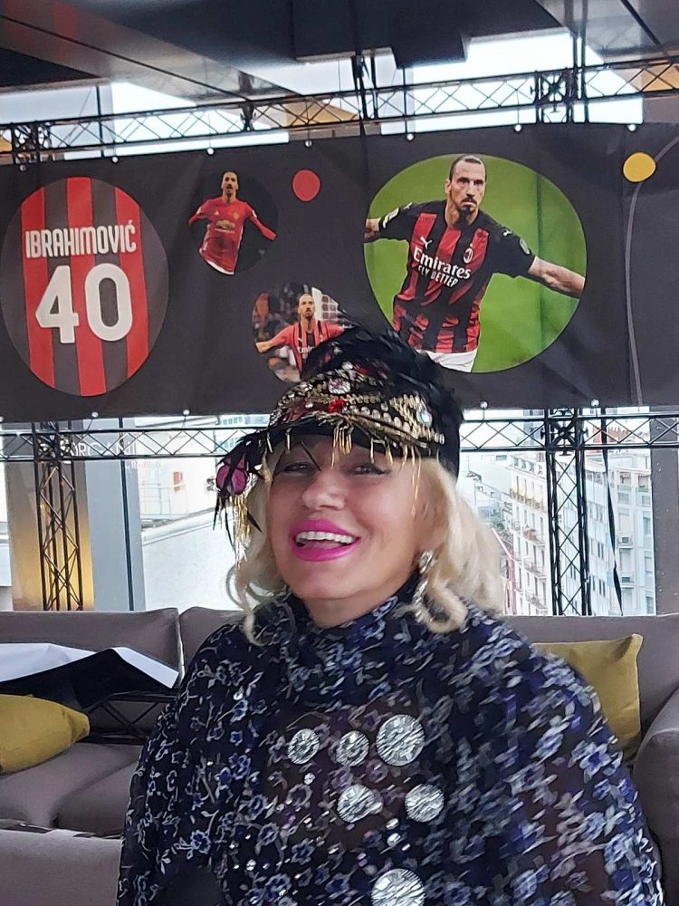 Nada Topčagić na rođendanu, rodjendanu Zlatana Ibrahomovića u Milanu, Milano