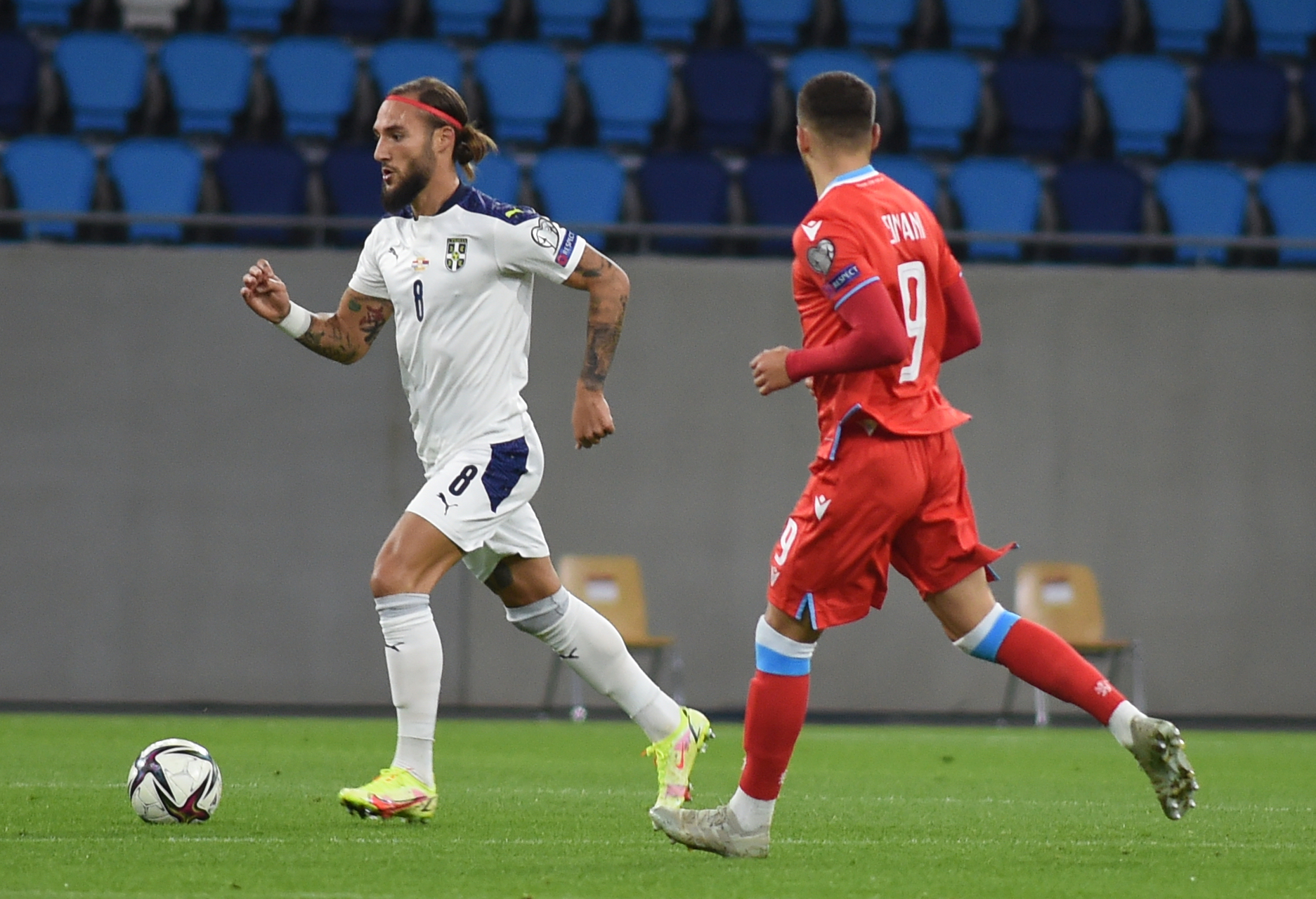 LUXEMBOURG vs SERBIA na Stade de Luxembourg. Luksemburg