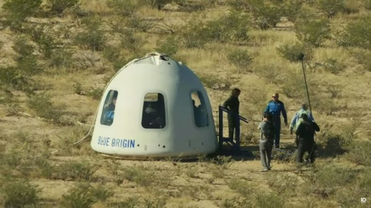Letelica kompanije Blu Oridžin, Blue Origin, let do svemira i nazad, Džef Bezos, Vilijam Šatner, William Shatner, svemir