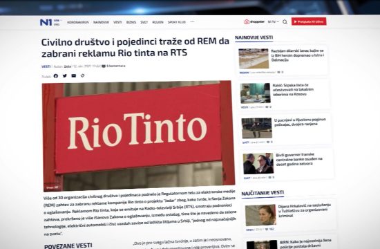 Rio Tinto projekat Jaradar reklama