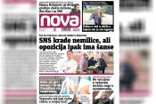 Nova, naslovna za utorak, 19. oktobar, broj 96, dnevne novine Nova, dnevni list Nova Nova.rs
