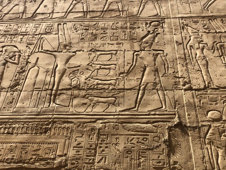Egipat, Luksor, hijeroglifi