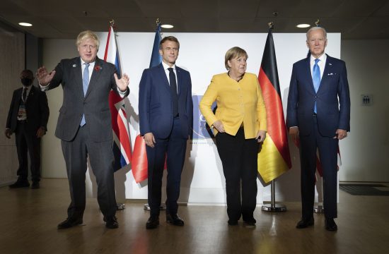 Boris Dzonson, Emaneul Makron, Angela Merkel i Dzo Bajden Samit G20