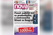 Naslovna strana dnevnih novina Nova za 01. novembar 2021. godine