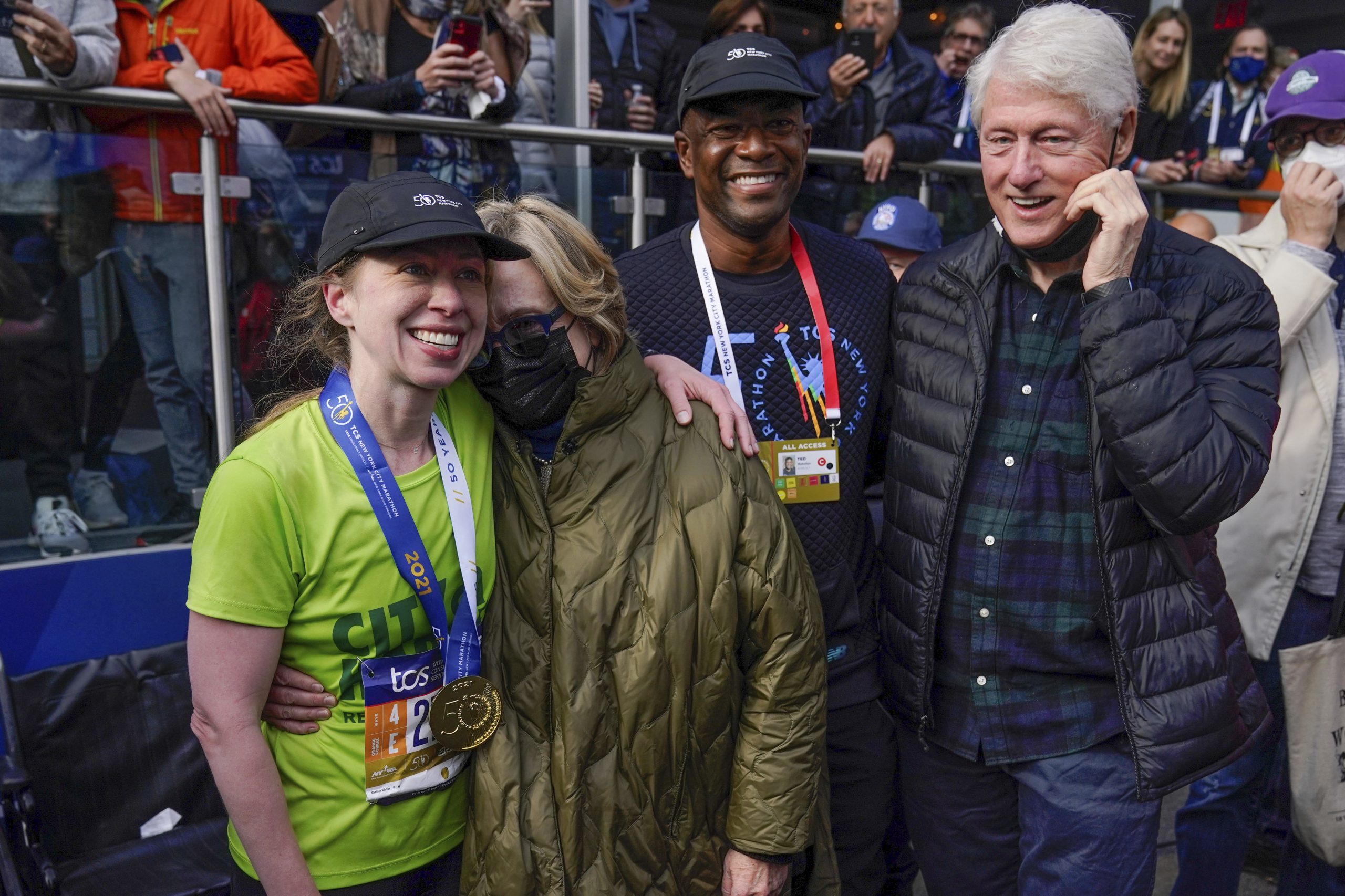 Porodica Klinton na maratonu u Njujorku