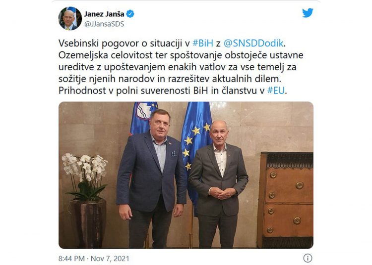 Janez Jansa i Milorad Dodik