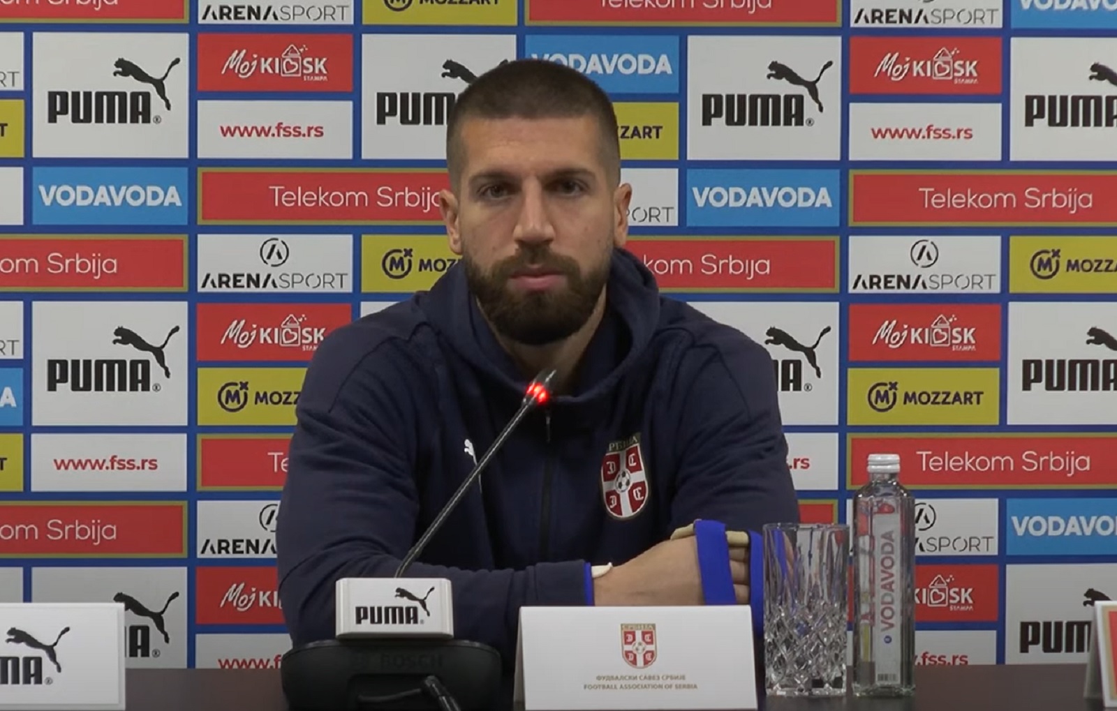 Matija Nastasić na konferenciji pred Portugal