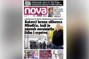 Naslovna strana dnevnih novina Nova za petak 12. novembar 2021. godine