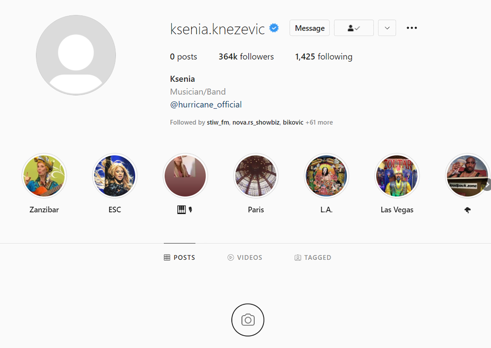 Ksenija Knežević, zaključan instagram profil, nalog
