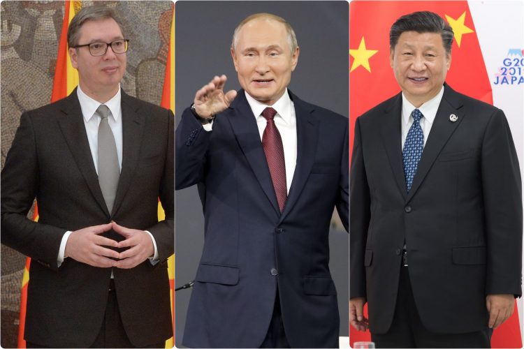 Aleksandar Vucic Vladimir Putin i Si Djiping