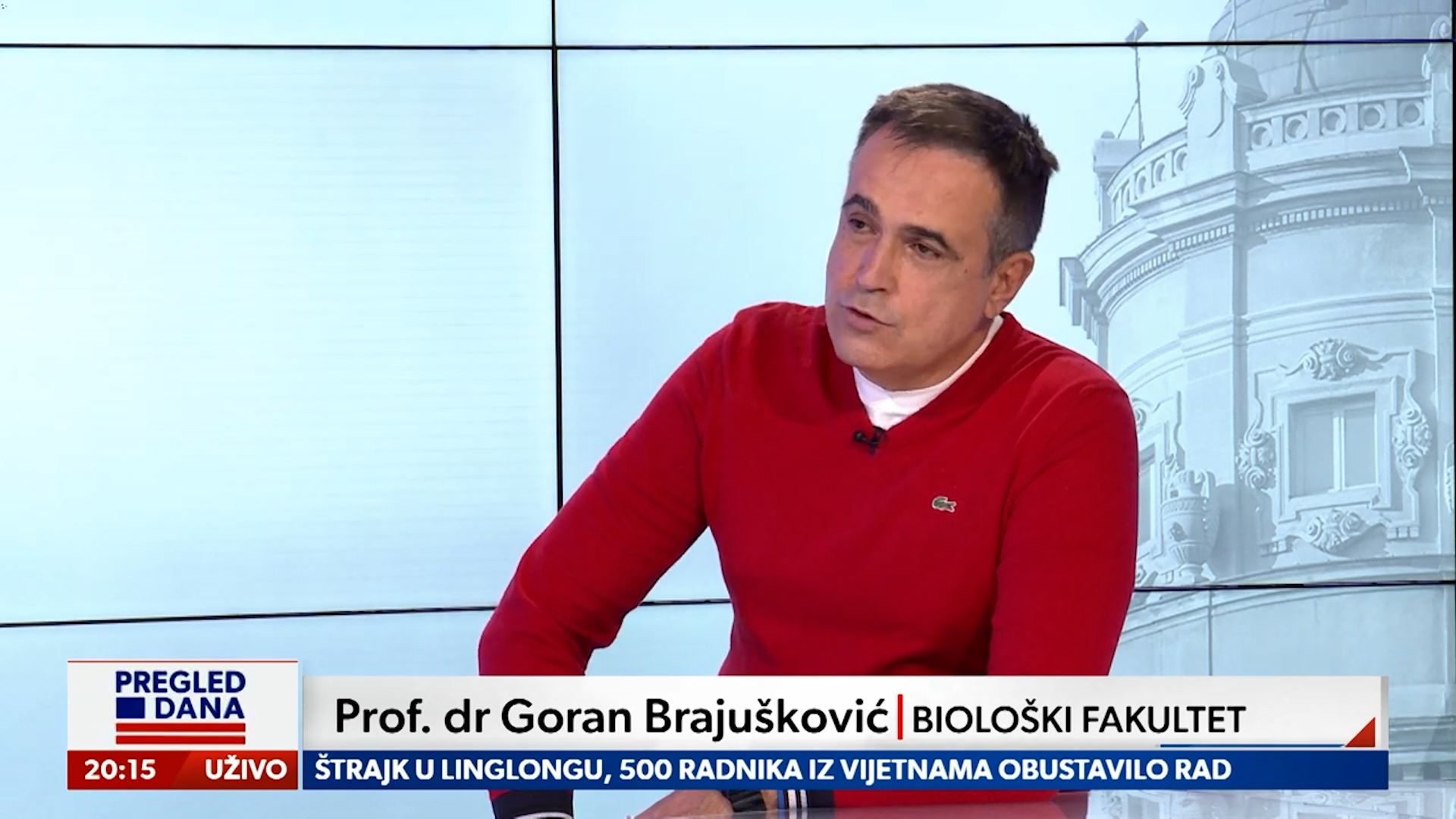 Profesor dr Goran Brajušković sa Biološkog fakulteta Univerziteta u Beogradu